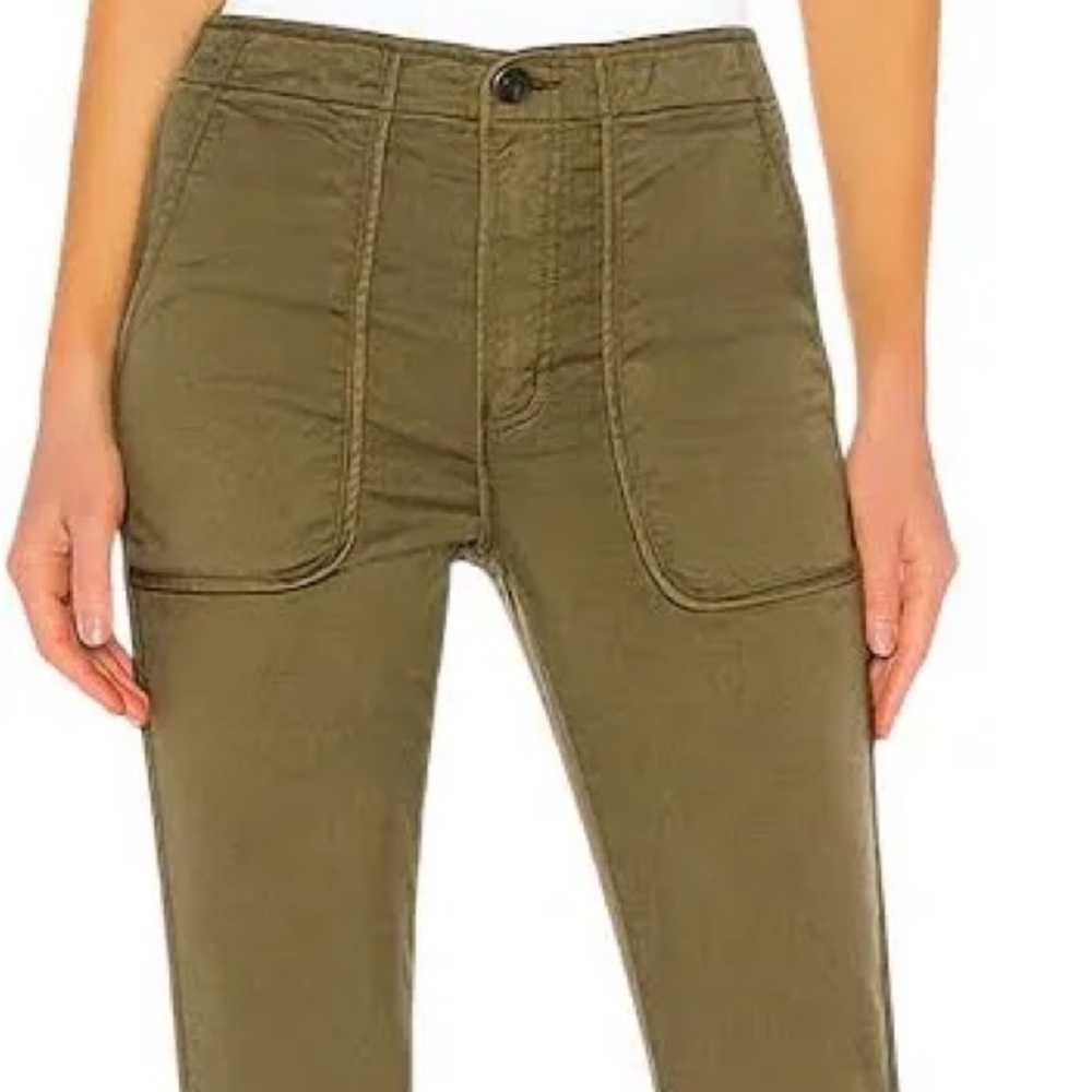 JOIE- ANDIRA FATIGUE PANTS Chino Green Fatigue Army Skinny Pockets Casual $228 - Picture 2 of 8